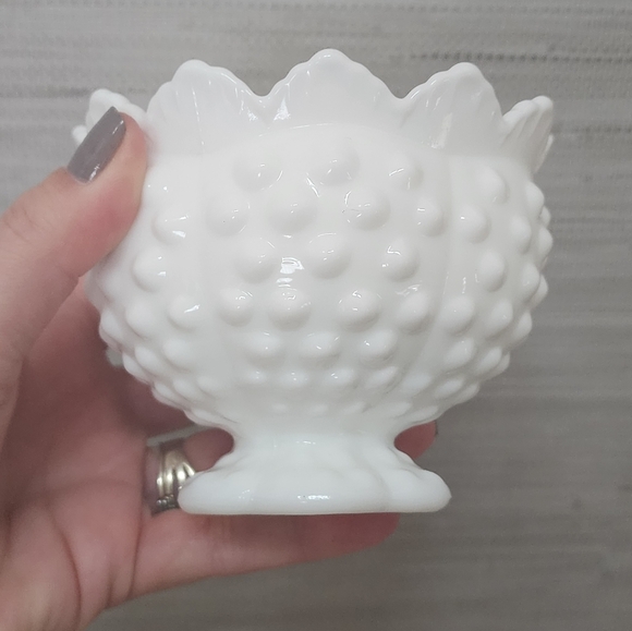 3 FOR $20! Vintage Hobnail Milk Glass Candle Holder - Picture 5 of 9